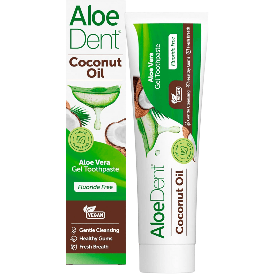 VEGAN ALOE DENT COCONUT OIL ALOE VERA GEL TOOTHPASTE 100ML
