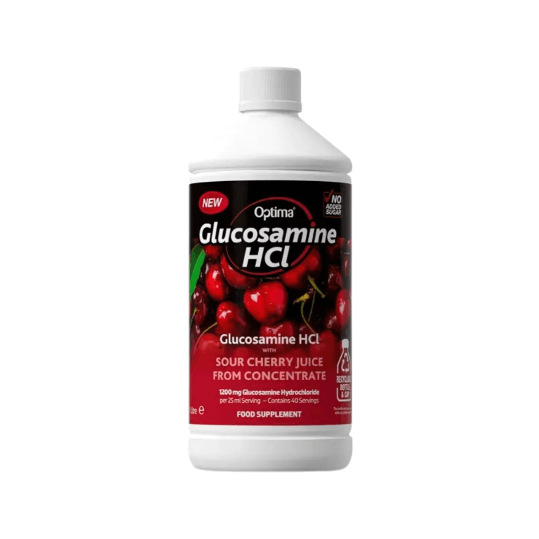 OPTIMA GLUCOSAMINE HCL WITH SOUR CHERRY JUICE FROM CONCENTRATE 1 LITRE