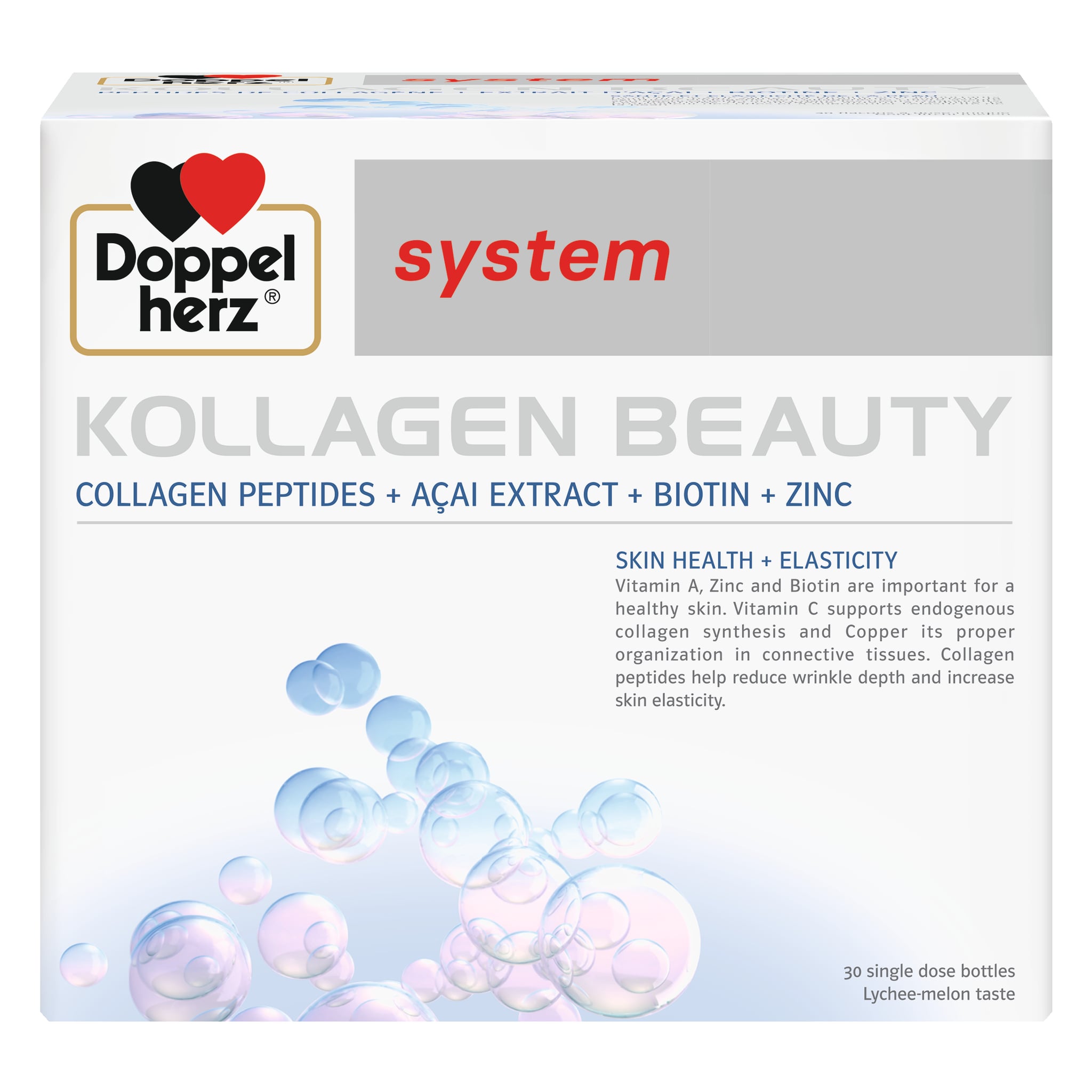 DOPPEL HERZ LYCHEE MELON COLLAGEN BEUTY BOTTLES 30'S