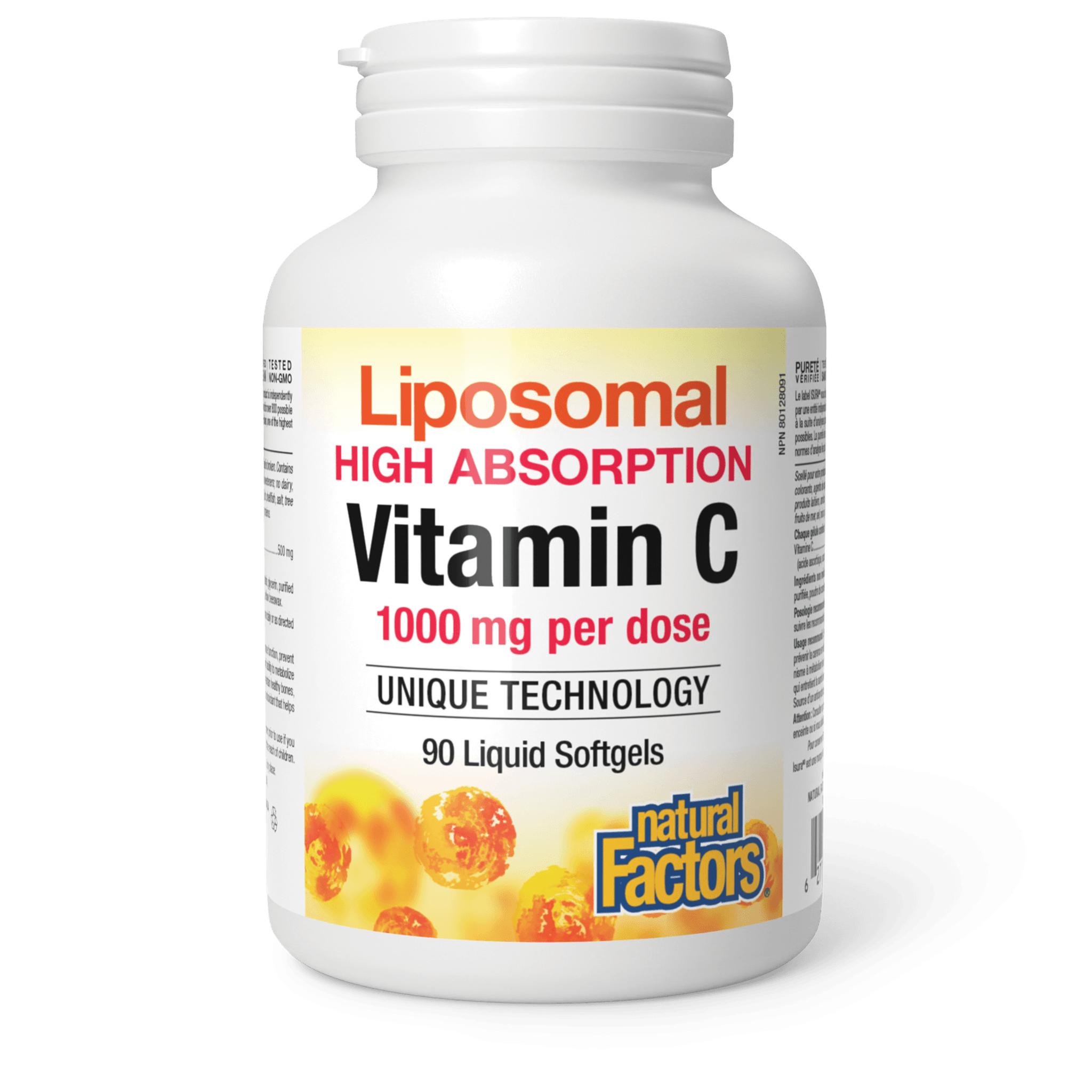 NATURAL FACTORS LIPOSOMAL HIGH ABSORPTION VITAMIN C 90 LIQUID SOFT GELS