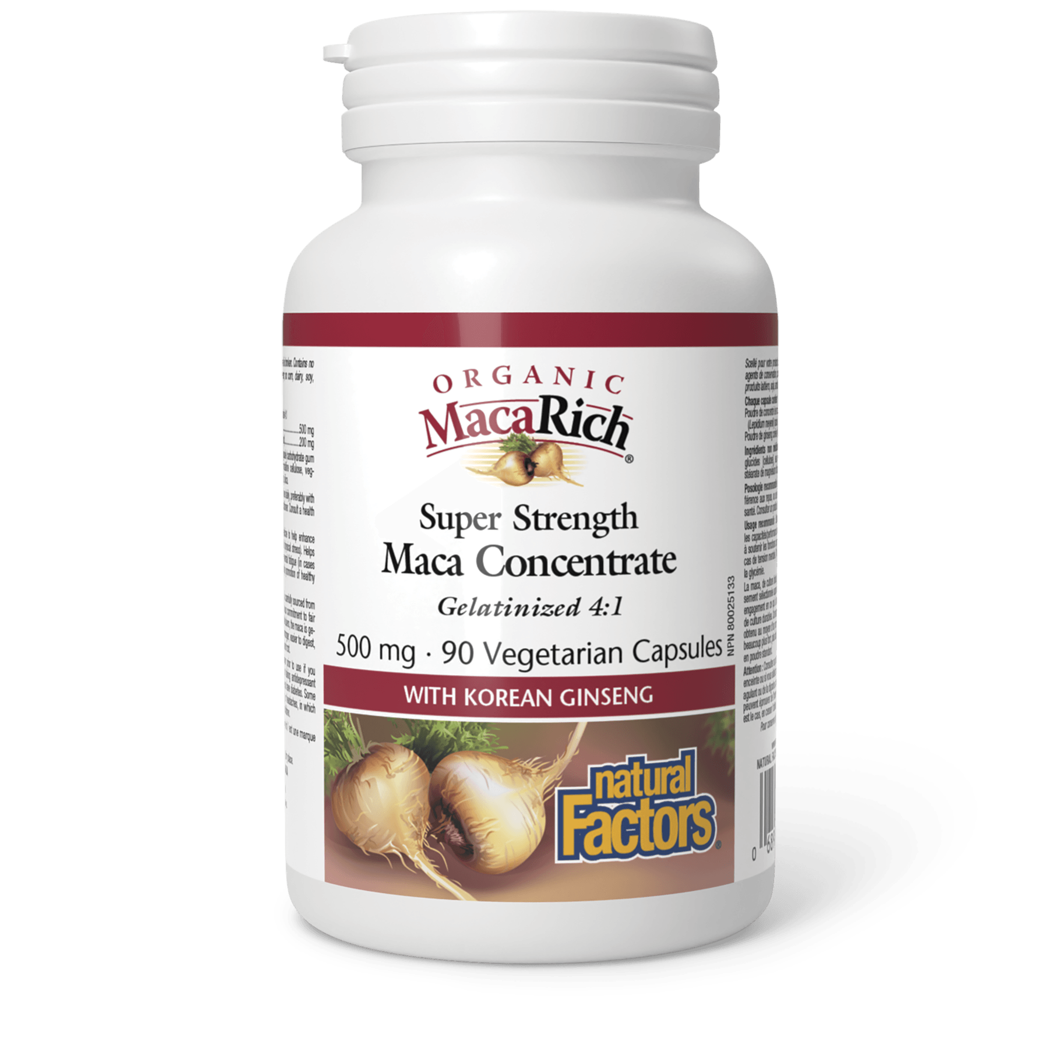 NATURAL FACTORS MACA CONCENTRATE 500MG 90VEGETERIAN CAPSULES