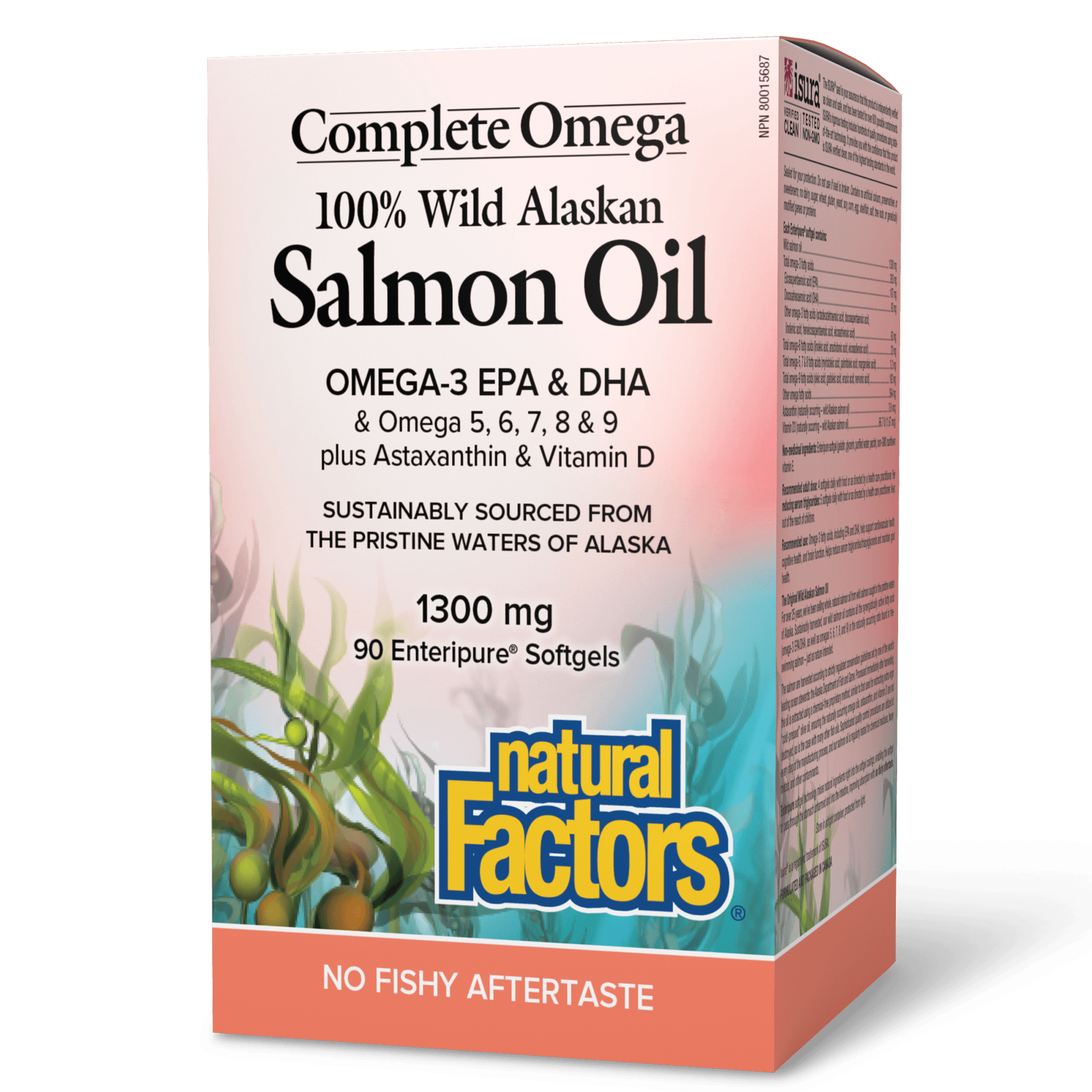 NATURAL FACTORS SALMON OIL OMEGA 3 EPA AND DHA 90ENERPURE SOFTGELS