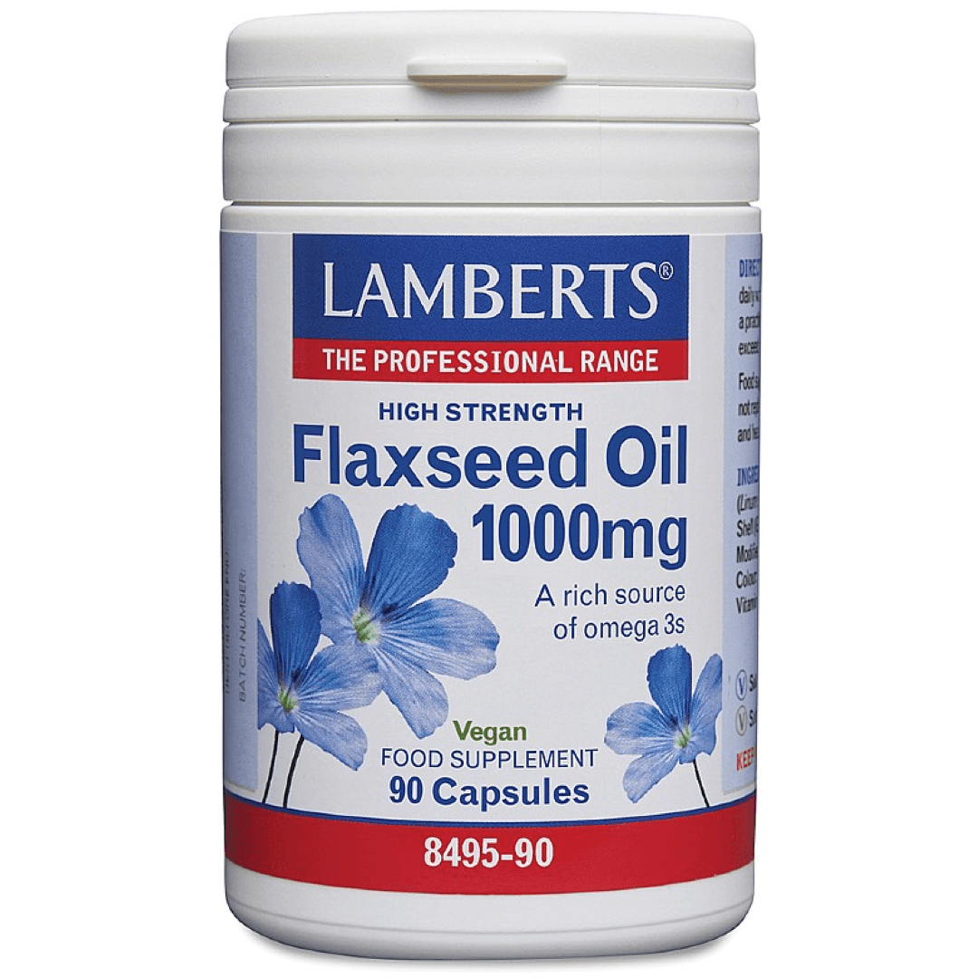 LAMBERTS HIGH STRENGTH FLAXSEED OIL 100MG 90 CAPSULES