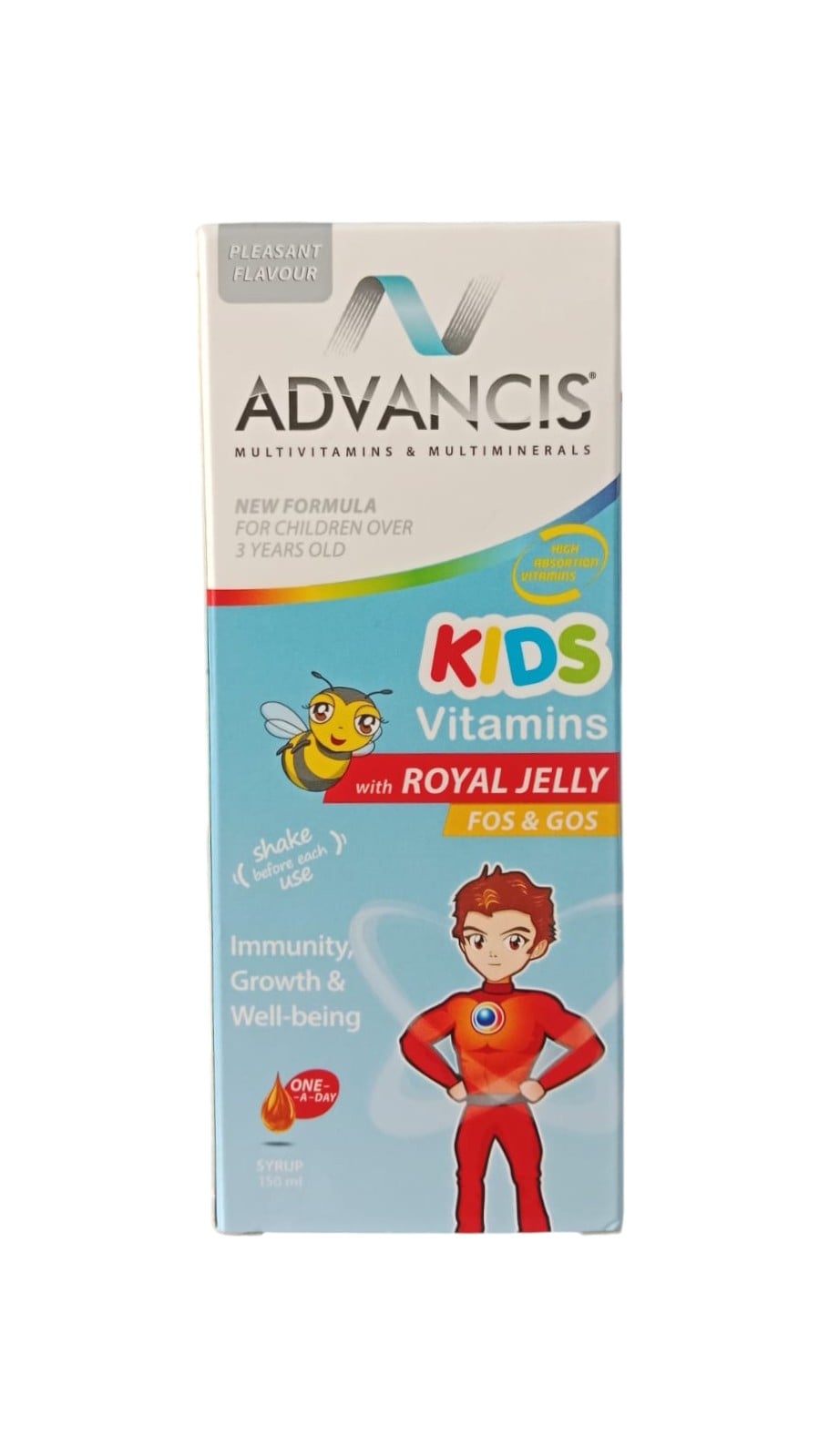 ADVANCIS KIDS VITAMINS WITH ROYAL JELLY FOS and GOS FOR 3 YRS plus 150ML
