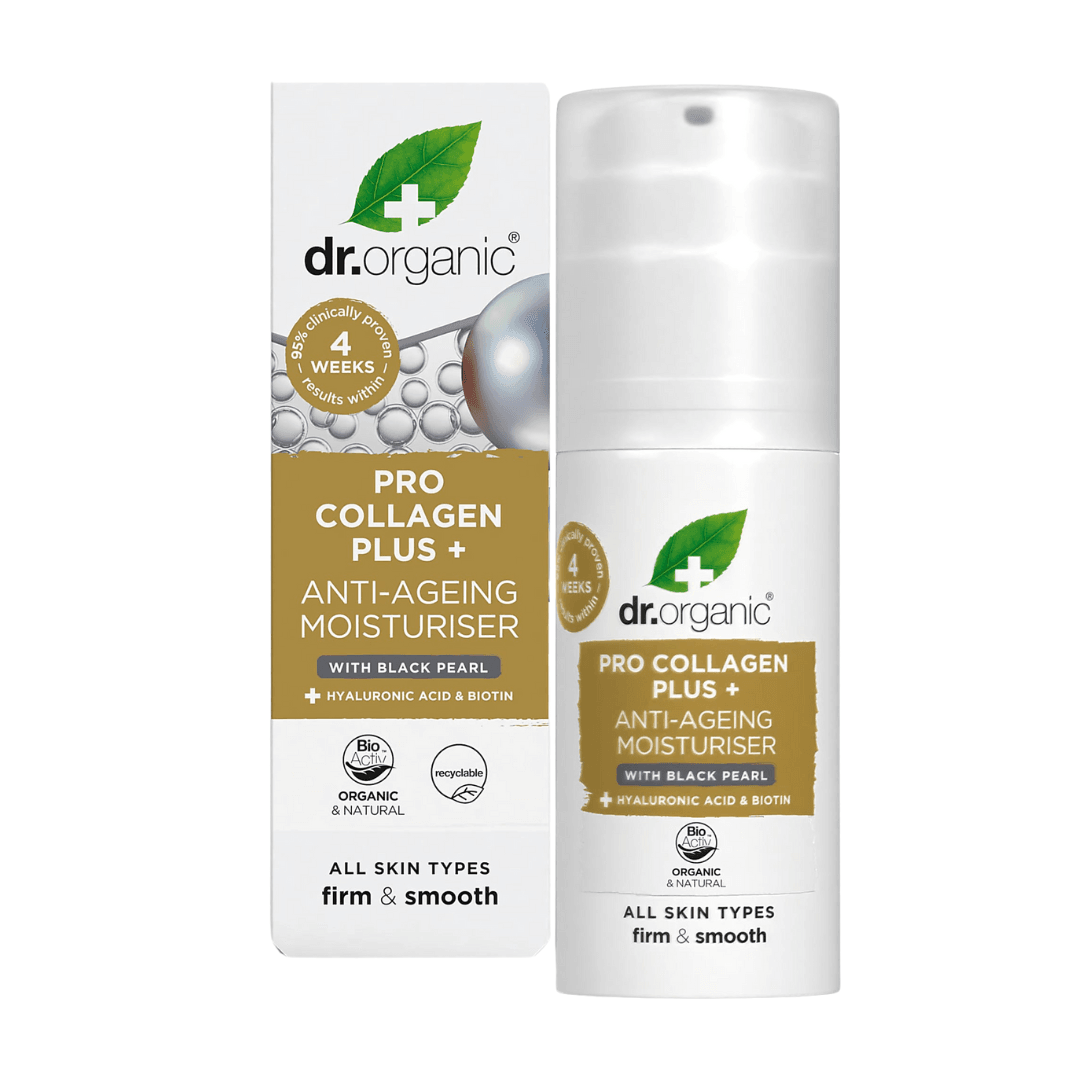 DR ORGANIC PRO COLLAGEN ANTI AGEING MOISTURISER WITH BLACK PEARL FIRM & SMOOTH 50ML