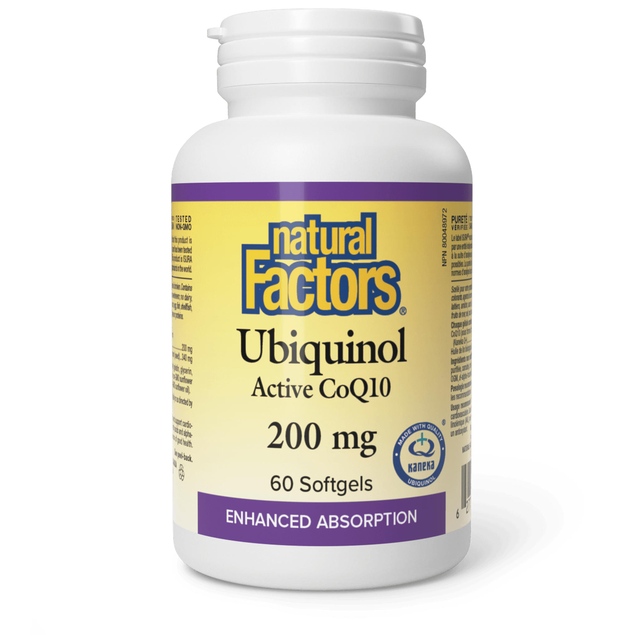 NATURAL FACTORS UBIQUINOL ACTIVE CO Q10 200MG 60SOFTGELS