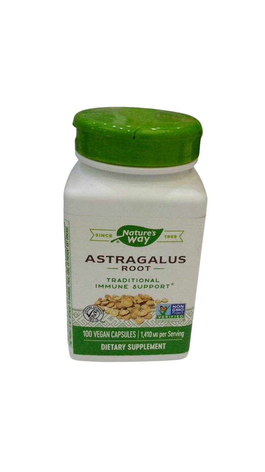 NATURES WAY ASTRAGALUS ROOT 100 VEGAN CAPSULES 1410MG PER SERVING