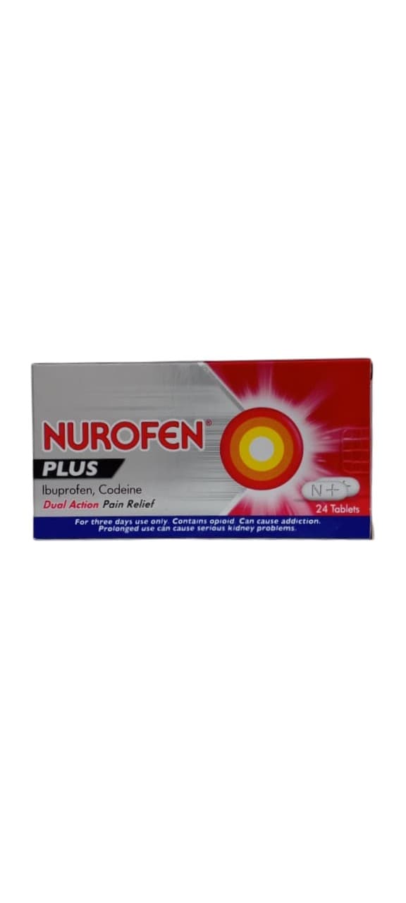 NUROFEN PLUS IDUPROFEN-CODEINE-DUAL-ACTION-PAIN-RELIEF-24-TABS