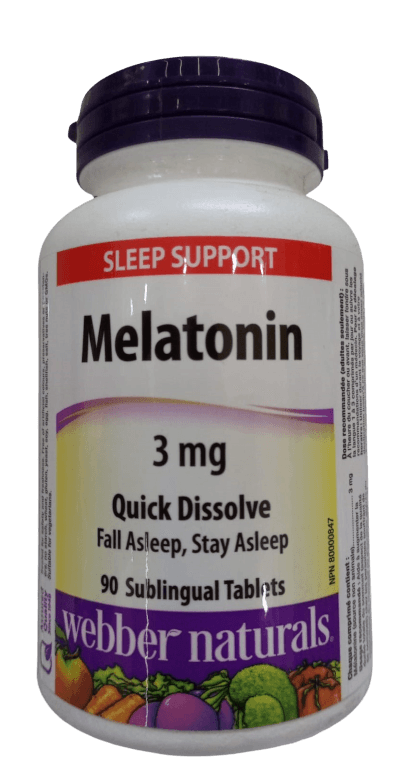 WEBBER NATURALS MELATONIN 3MG QUICK DISSOLVING 90S