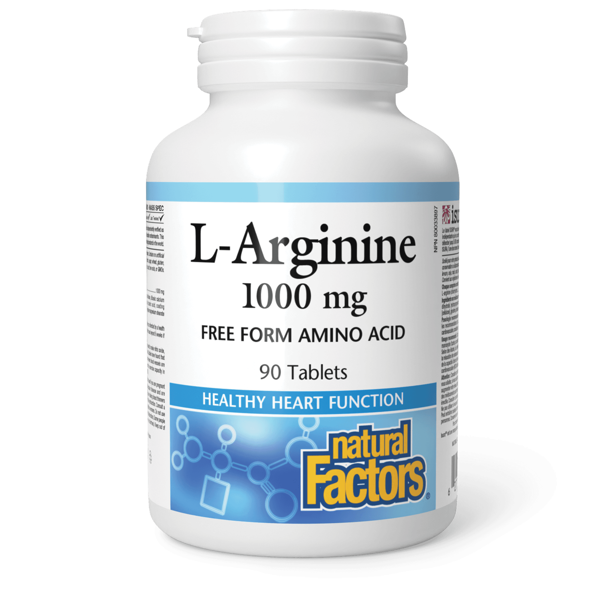 NATURAL FACTORS L ARGININE 1000MG TABLETS 90's