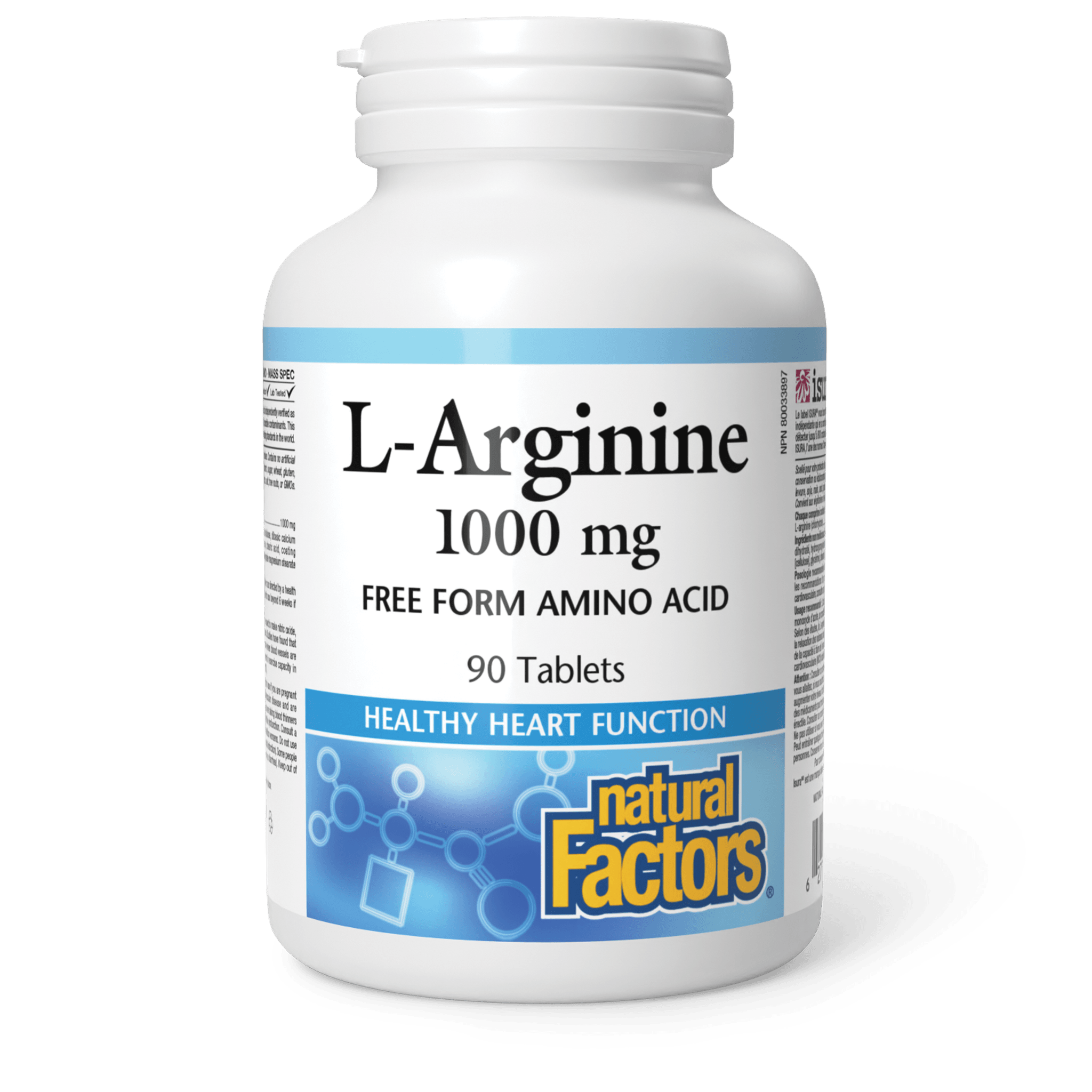 NATURAL FACTORS L ARGININE 1000MG TABLETS 90's