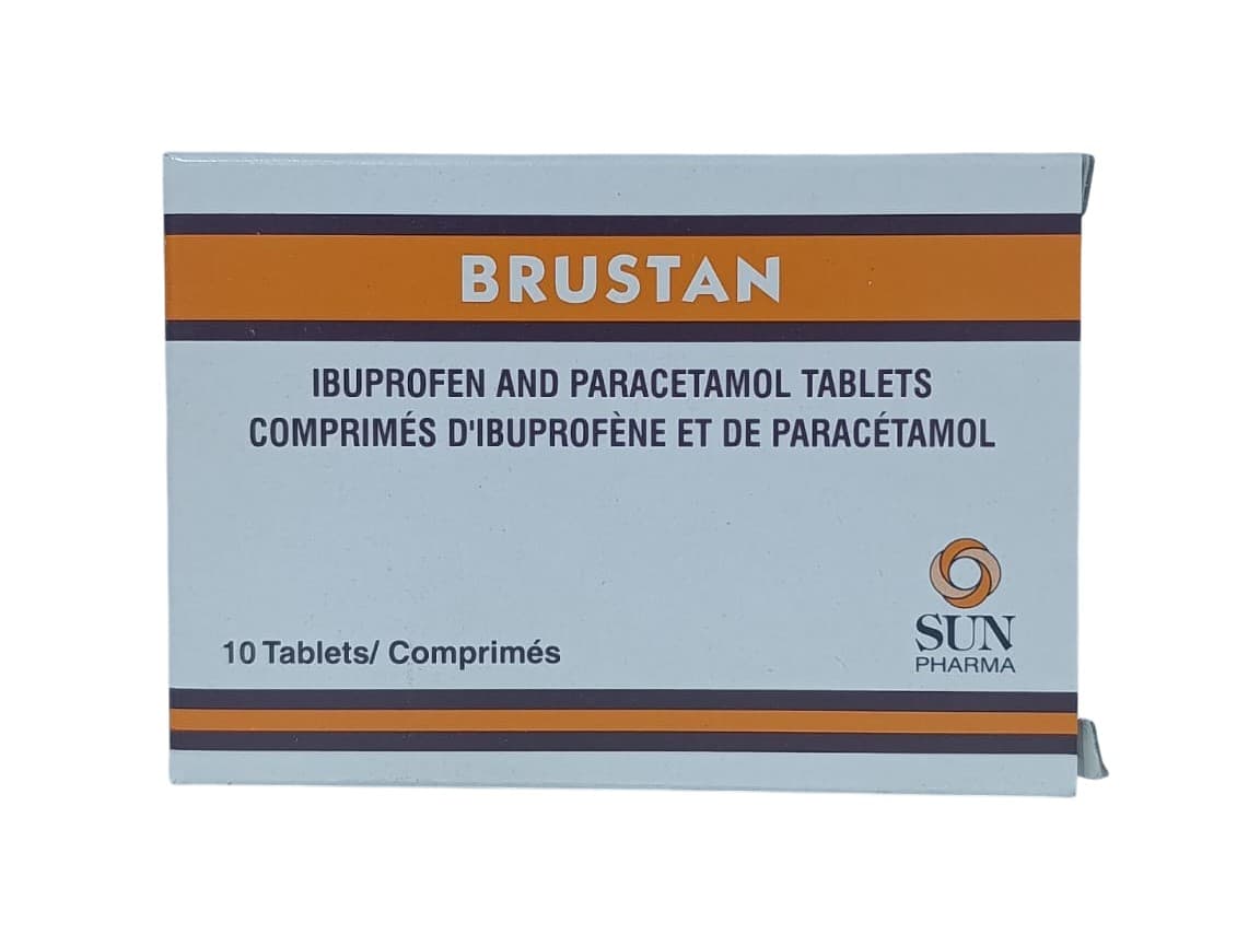 BRUSTAN (IBUPROFEN & PARACETAMOL) TABLETS 10'S