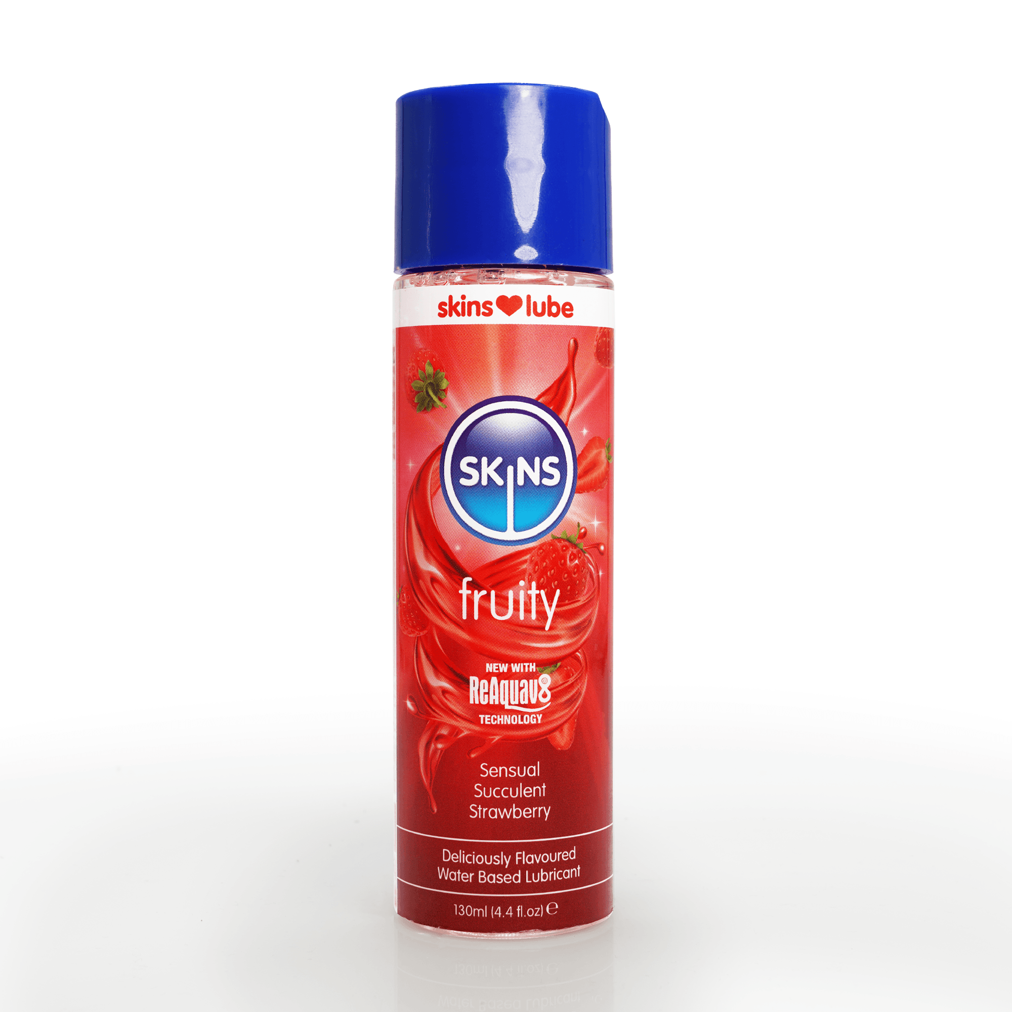 SKINS LUBE FRUITY SENSUAL SUCCULENT STRAWBERRY 130ML
