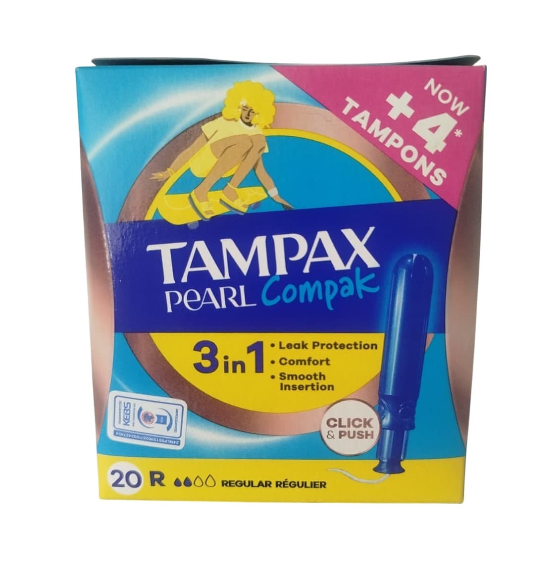 TAMPAX COMPAK PEARL3 IN 1 REGULAR 20S