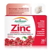 JAMIESON ZINC LOZENGES PASTILLES 30 LOZENGES PASTILLES