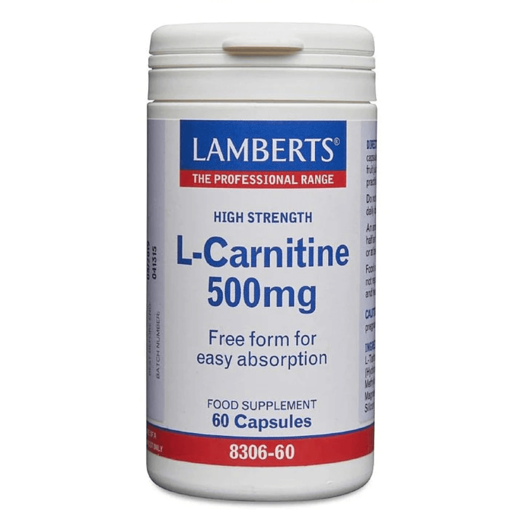 LAMBERTS HIGH STRENGTH L CARNITINE 500MG CAPSULES 60'S