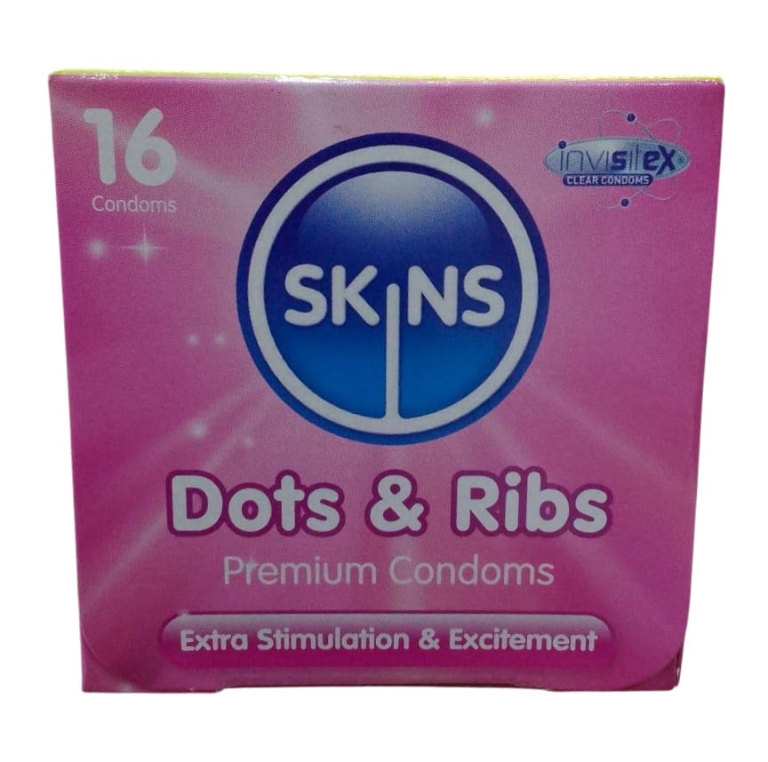 SKINS DOTS N RIBS CONDOM 16'S