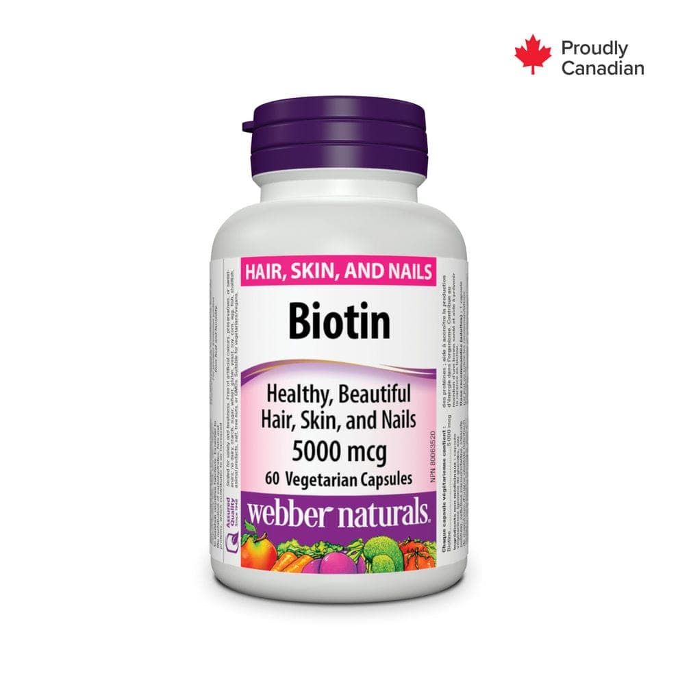 WEBBER NATURALS BIOTIN 5000MCG VEGAN CAPSULES 60'S