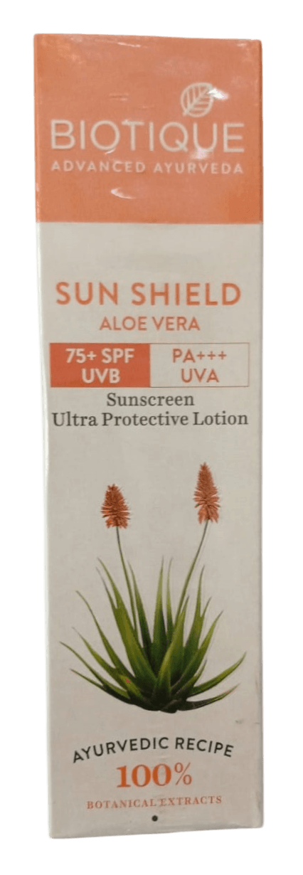 BIOTIQUE SUN SHIELD ALOE VERA SPF 75 190ML