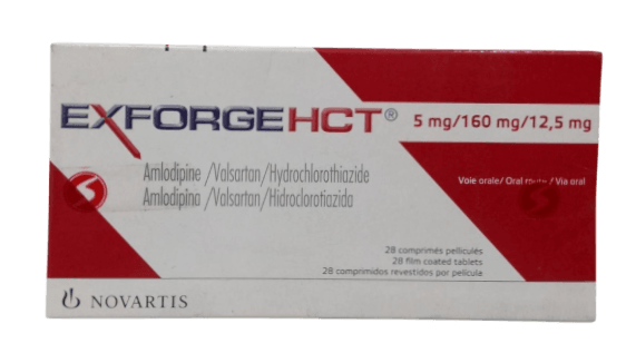 EXFORGE HCT 5MG/160MG/12.5MG TABLETS 28'S