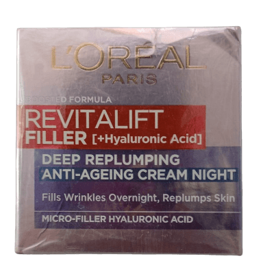 LOREAL REVITALIFT FILLER DEEP REPLUMPING ANTI AGEING CREAM NIGHT 50ML
