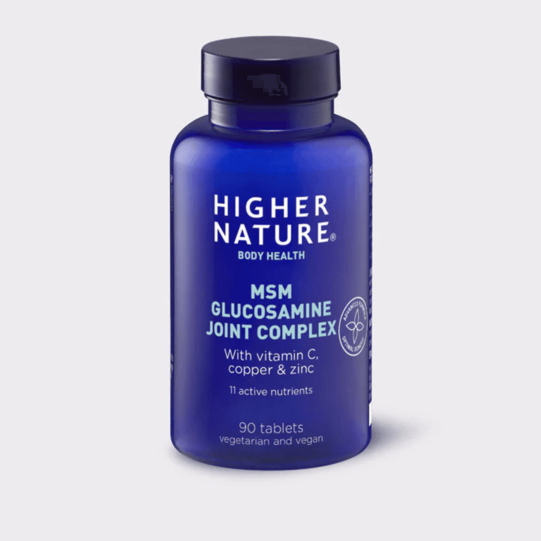 HIGHER NATURE MSM GLUCOSAMINE JOINT COMPLEX TABLETS VEGAN 90'S