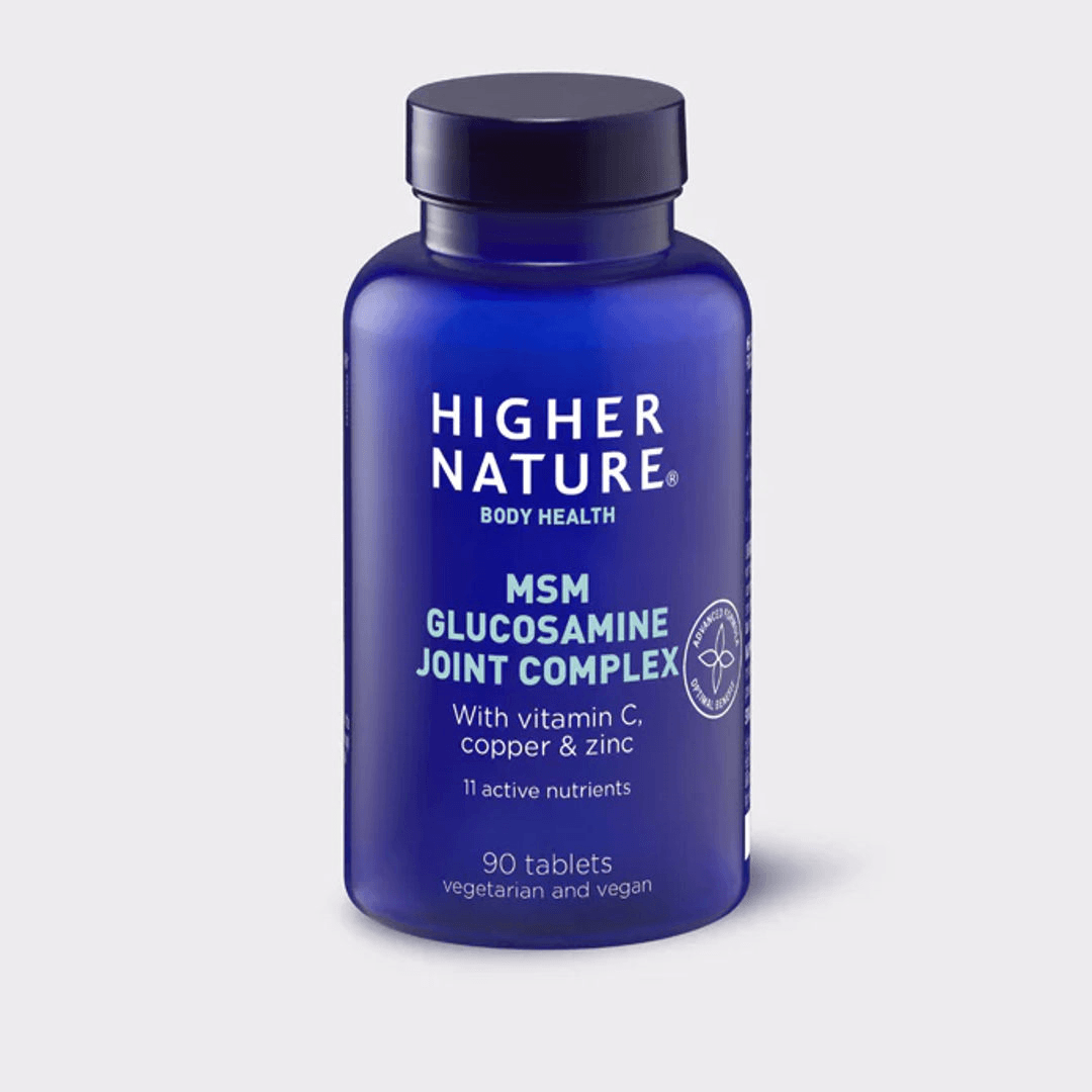 HIGHER NATURE MSM GLUCOSAMINE JOINT COMPLEX TABLETS VEGAN 90'S