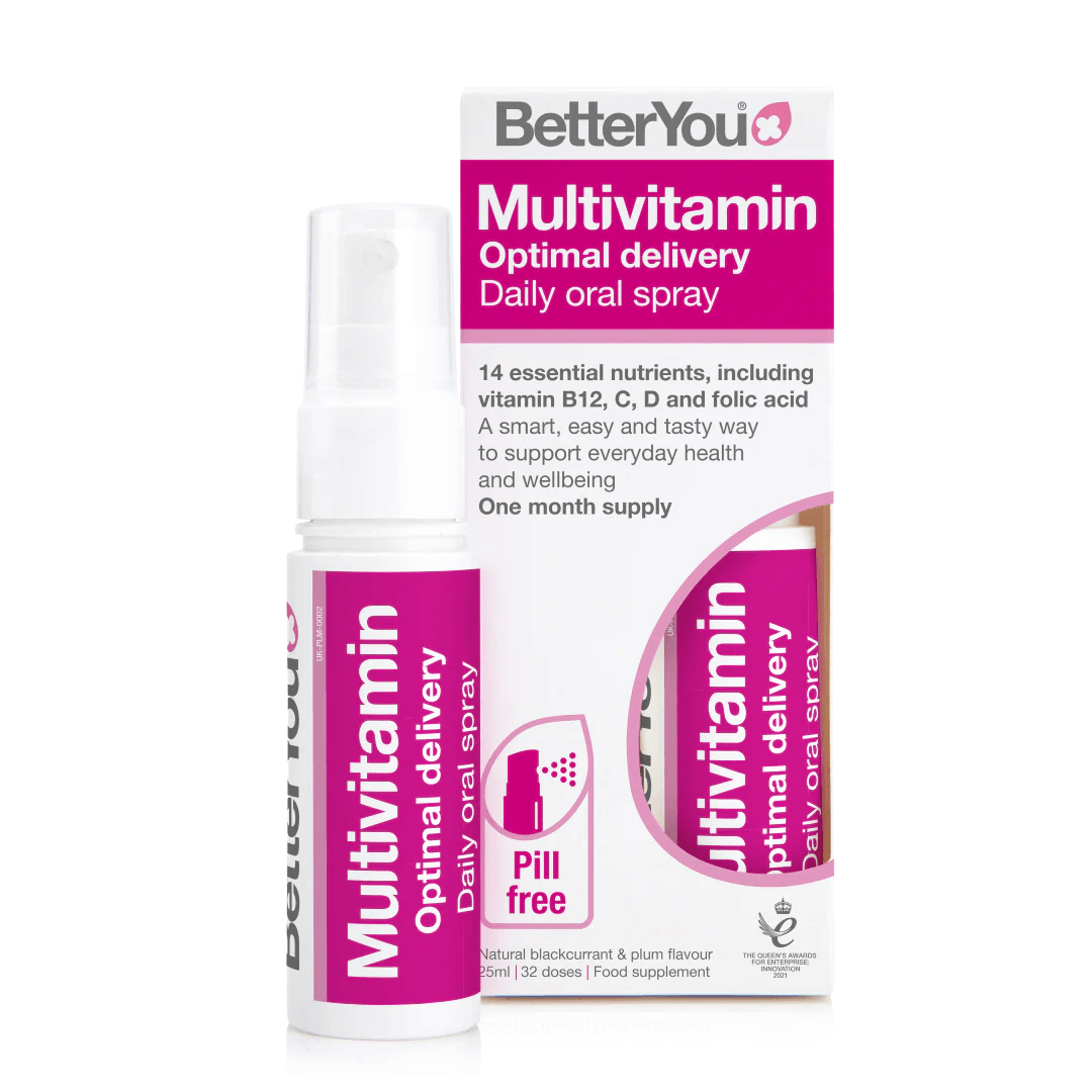 BETTER YOU MULTIVITAMIN OPTIMAL DELIVERY DAILY ORAL SPRAY 25ML 320DOSES BLACKCURRANT AND PLUM FLAVOUR