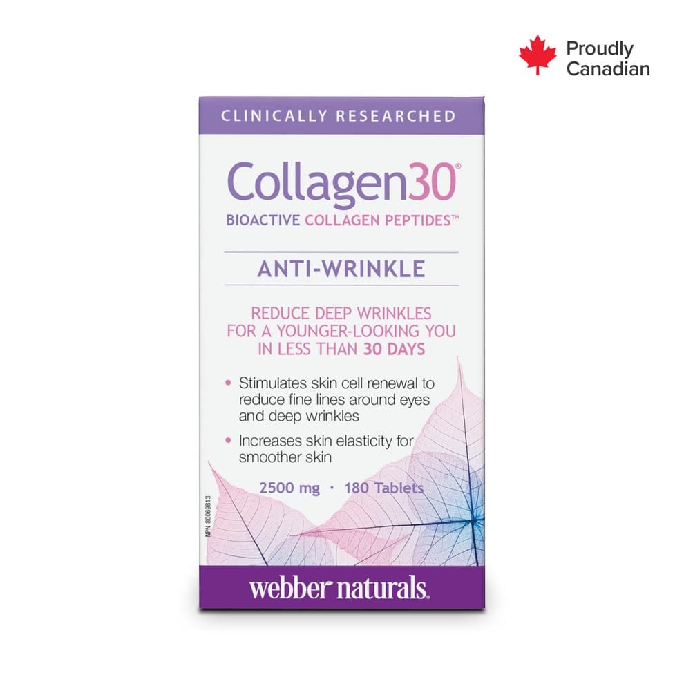 WEBBER NATURALS COLLAGEN30 ANTI WRINKLE 2500MG TABLETS 180'S