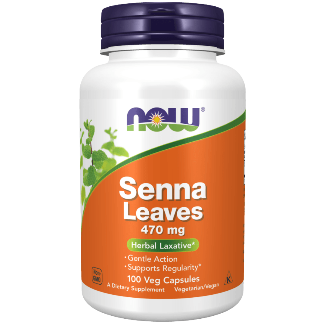 NOW SENNA LEAVES 470MG 100 VEG CAPSULES