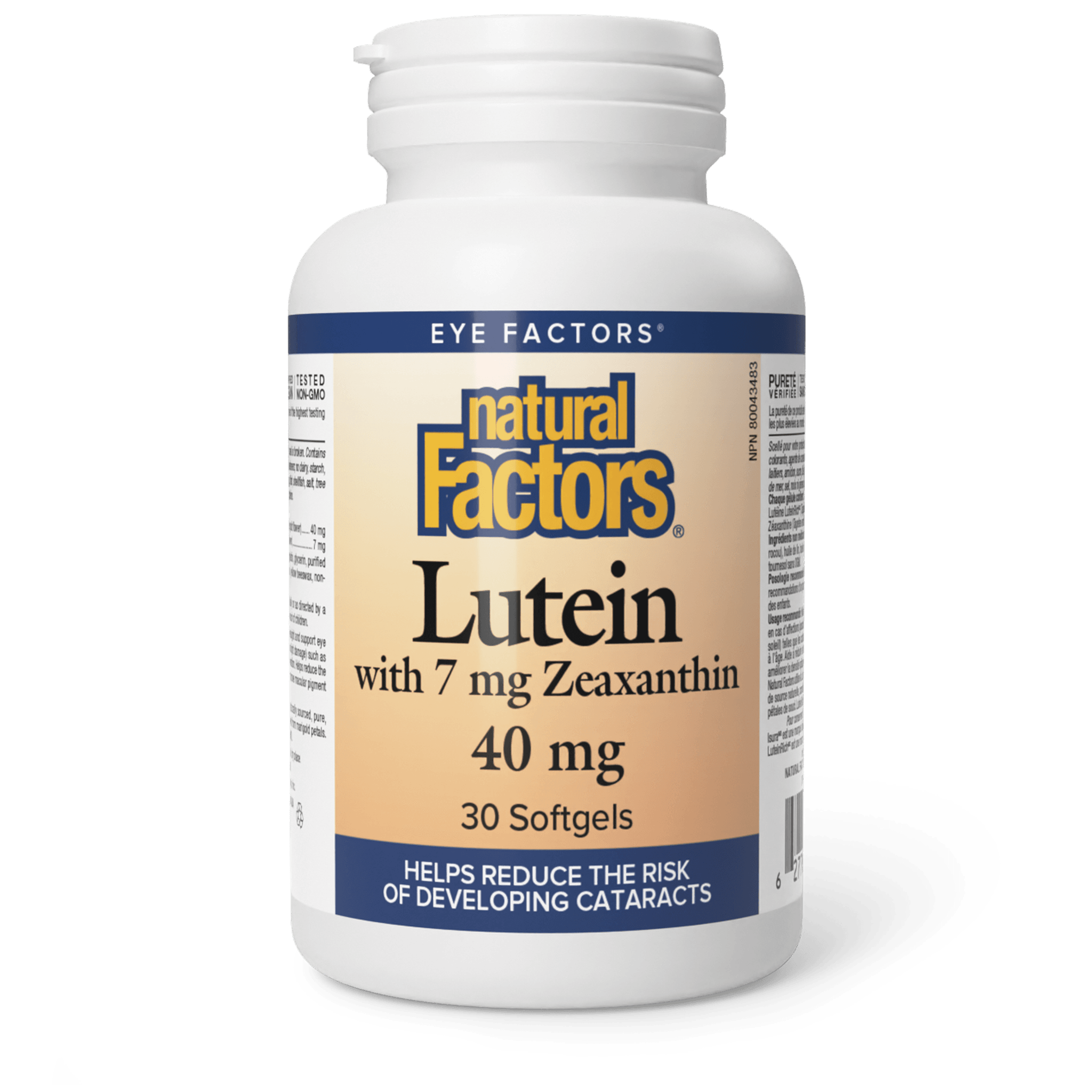 NATURAL FACTORS LUTEIN WITH 7MG ZEXANTHIN 40MG 30SOFTGELS